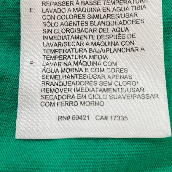 REEBOK Men's T-Shirt L Classic Short Sleeve Green Monogram Chest - Picture 7 of 10